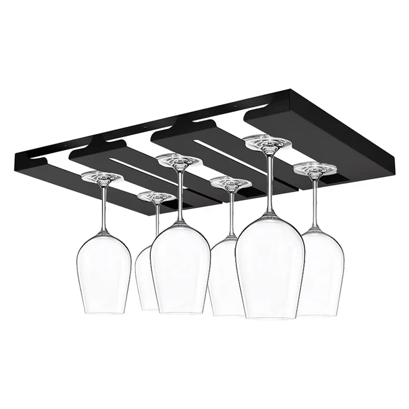 

Wine Glass Rack - Under Cabinet Stemware Rack,Wine Glass Holder Glasses Storage Hanger for Kitchen,Bar,Restaurant 3 Rows