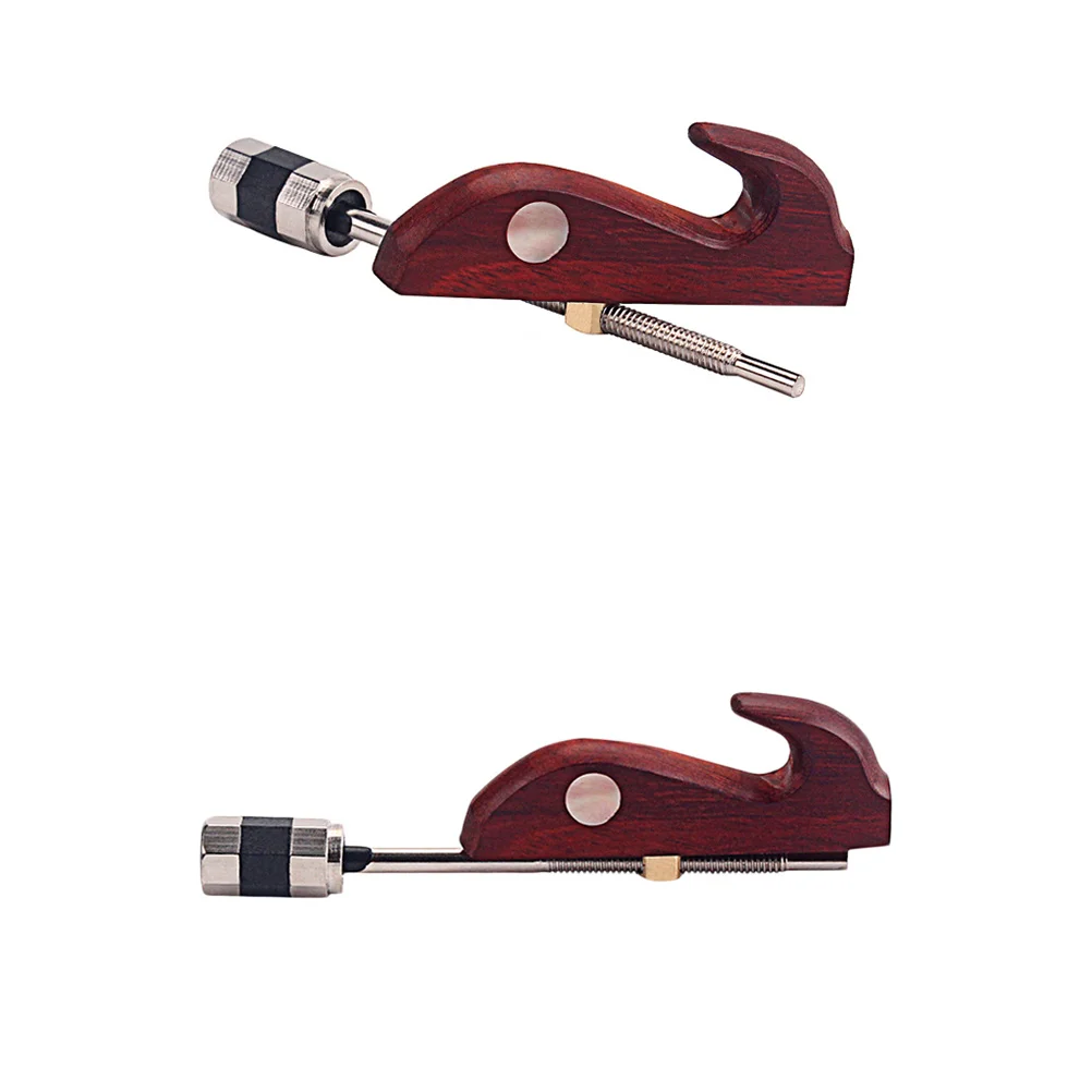

Red Sandalwood Erhu Bow Hook Adjustable Screw Head Tool Durable Handmade Fish Grip for Erhu Players Easy Install