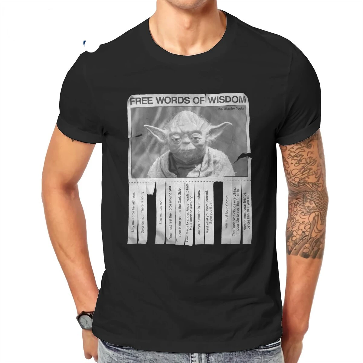 Novelty Yoda  T-Shirts for Men Crew Neck 100% Cotton T Shirt  Short Sleeve Tee Shirt New Arrival Clothing