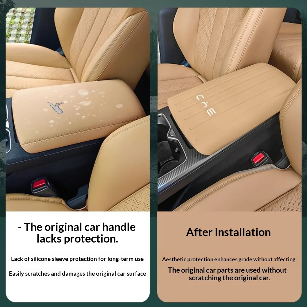 Fit For BYD Song L DM-i Silicone Armrest Cover Center Console Arm Rest Pad Car Modification