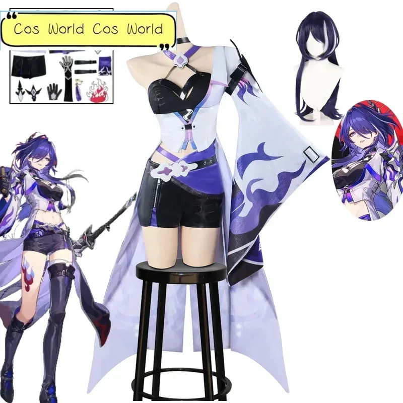 

Игра Honkai Star Rail Acheron Косплей Костюм Короткая Юбка Униформа Хэллоуин Карнавальная Вечеринка Аниме Костюм Представления