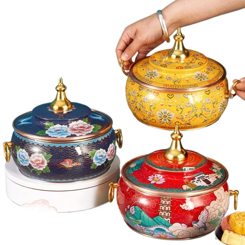 

Enamel-coated copper single hot pot for home or restaurant use