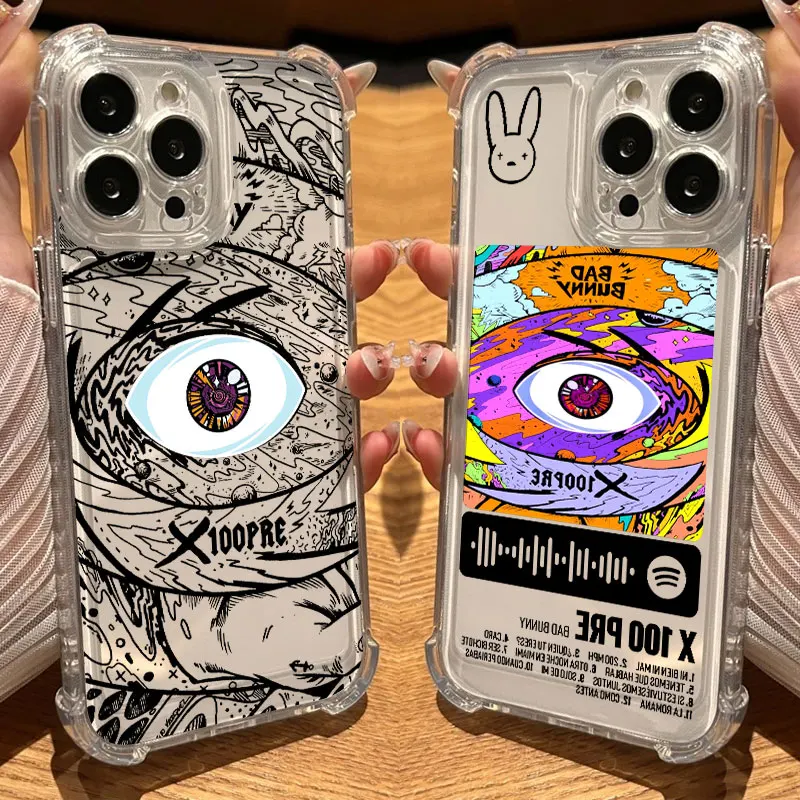 

Bad Bunnys Album X 100 PRE Phone Case Clear For iPhone 17 16 14 15 11 12 13 Pro Max 16E 15 16 Plus 17 Air Soft Shockproof Cover