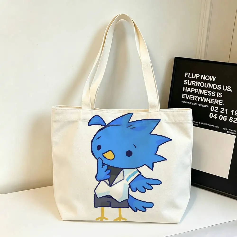 B-Berdly GAME D-Deltarune Cotton Polyester Zipper Tote Bag Large Capacity Shoulder Shopping Handbag 5