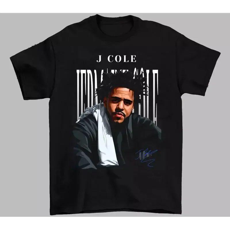 J Cole men's T Shirt black cotton Short sleeve all size S to 5XL