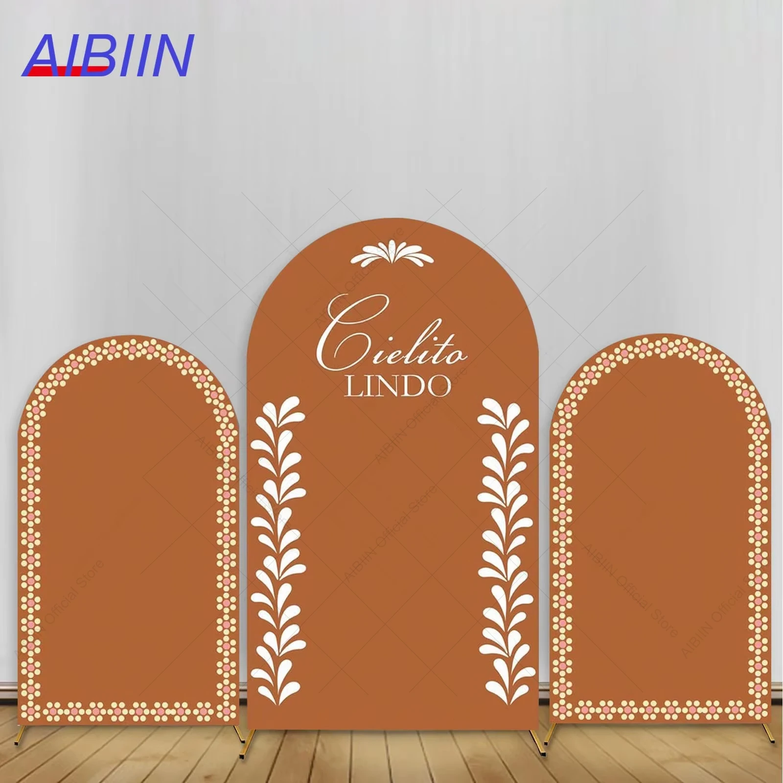 

Brown Mexican Fiesta Arch Backdrop Cover Wedding Cielito Lindo Baby Shower Party Decorations Portrait Photozone Arch Background