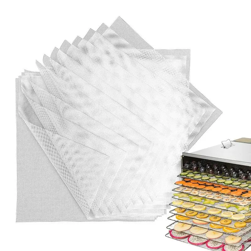 

Silicone Dehydrator Sheets 10pcs Silicone Heat Resistant Dehydrator Trays Reusable Non Stick Dishwasher Safe Dehydrator