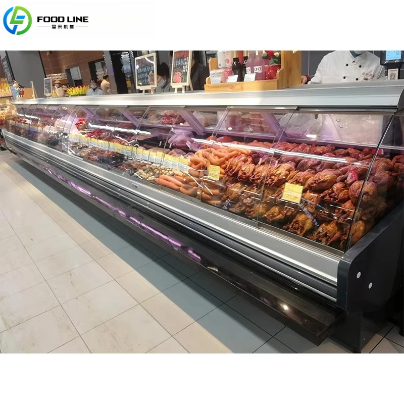 

Customized Countertop Refrigerated Display Showcase Curved Glass Cake Display Cabinet with LED Lighting for Bakery Patisserie