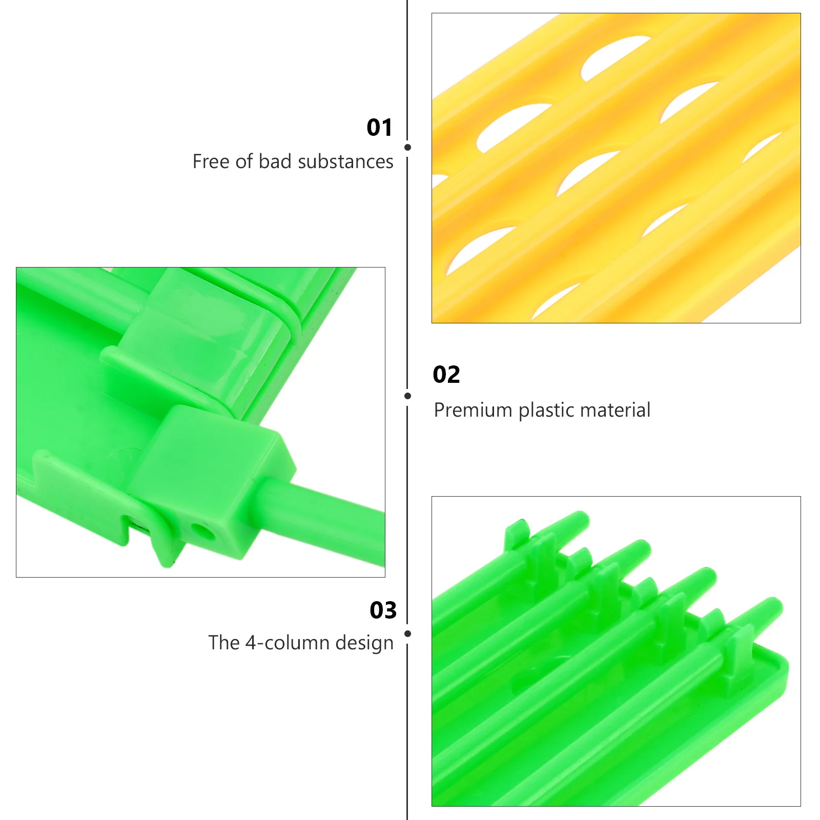 

2Pcs Pigeon Foot Ring Holder Bright Color Multiple Poles Design Easy Organized Environment Racing Pigeon Supply