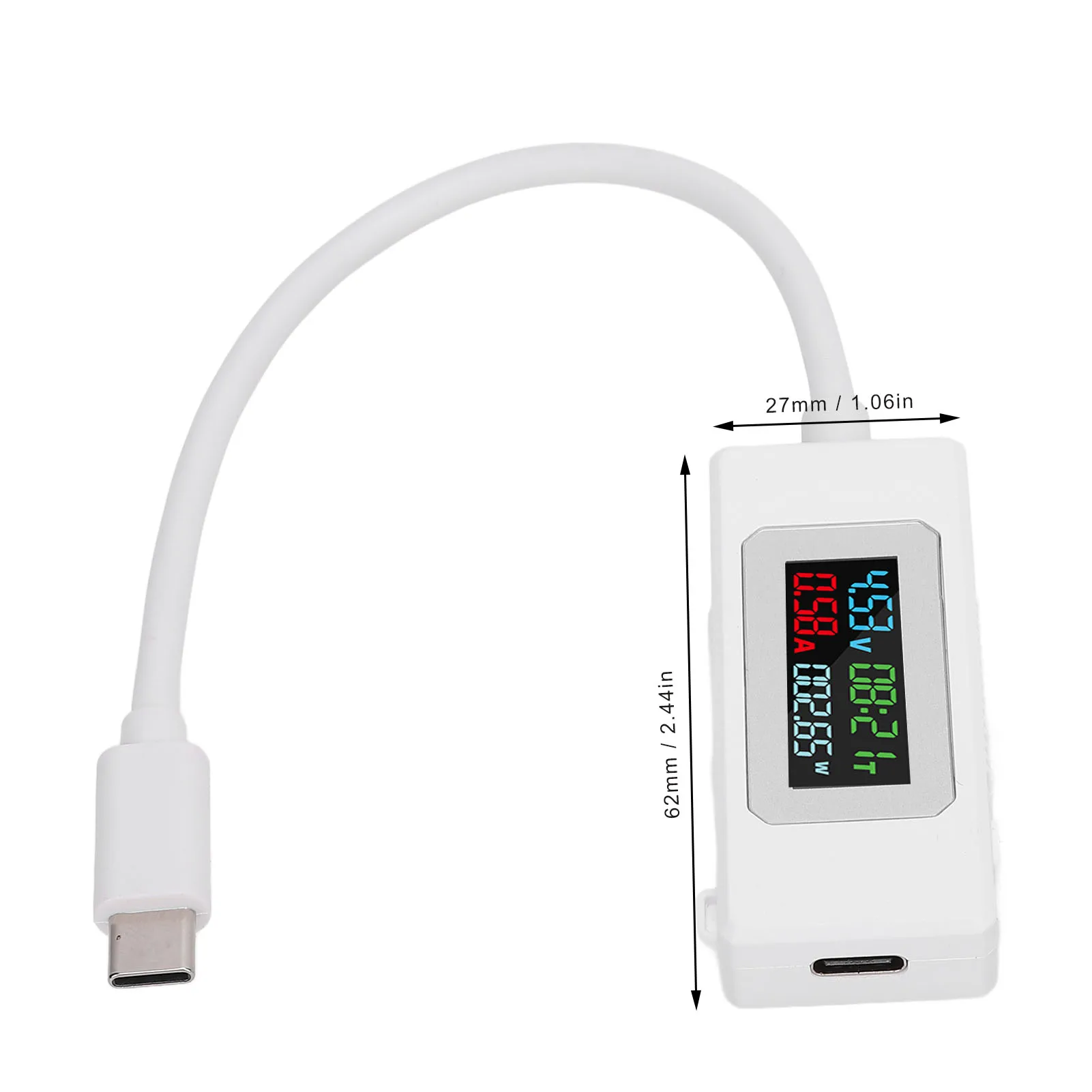 USB C テスター 4-30V 0-6.5A タイプ C 電圧電流電力容量作業時間充電器検出器電流計電圧計