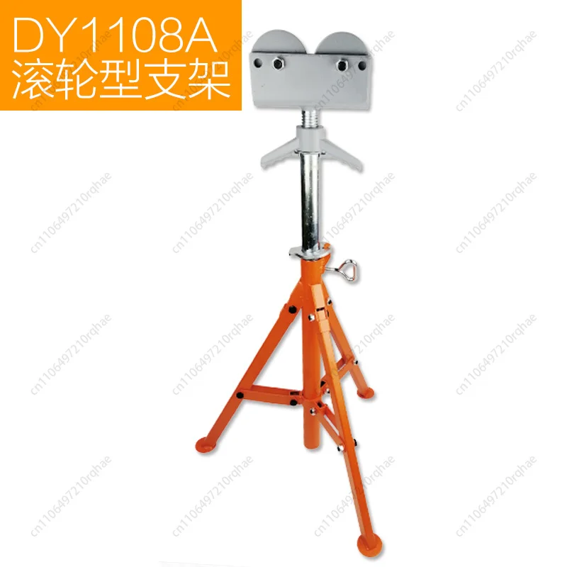 Suporte de tubo tipo V resistente, suporte de tubo de tripé telescópico, estrutura de suporte de tubo de rolo para uso industrial