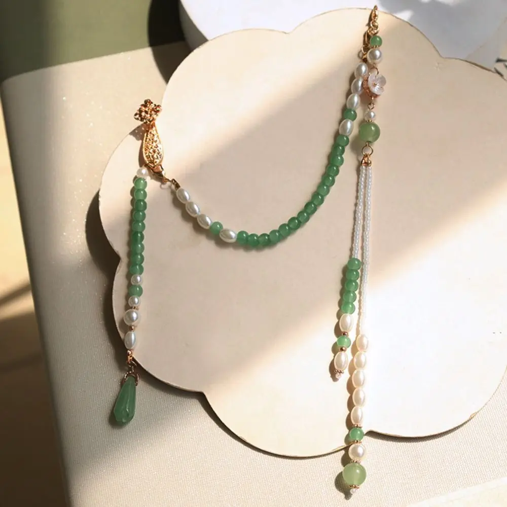 Женский орнамент ханьфу с искусственным жемчугом, модные украшения, длинная висячая кисточка, брошь в китайском стиле, сплав Cheongsam, прессованный лацкан