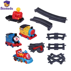 O trem elétrico curvado Reta Reta Rail Track Acessórios Grande Partícula Building Blocks Acessórios Diy Para Crianças Baby Gift