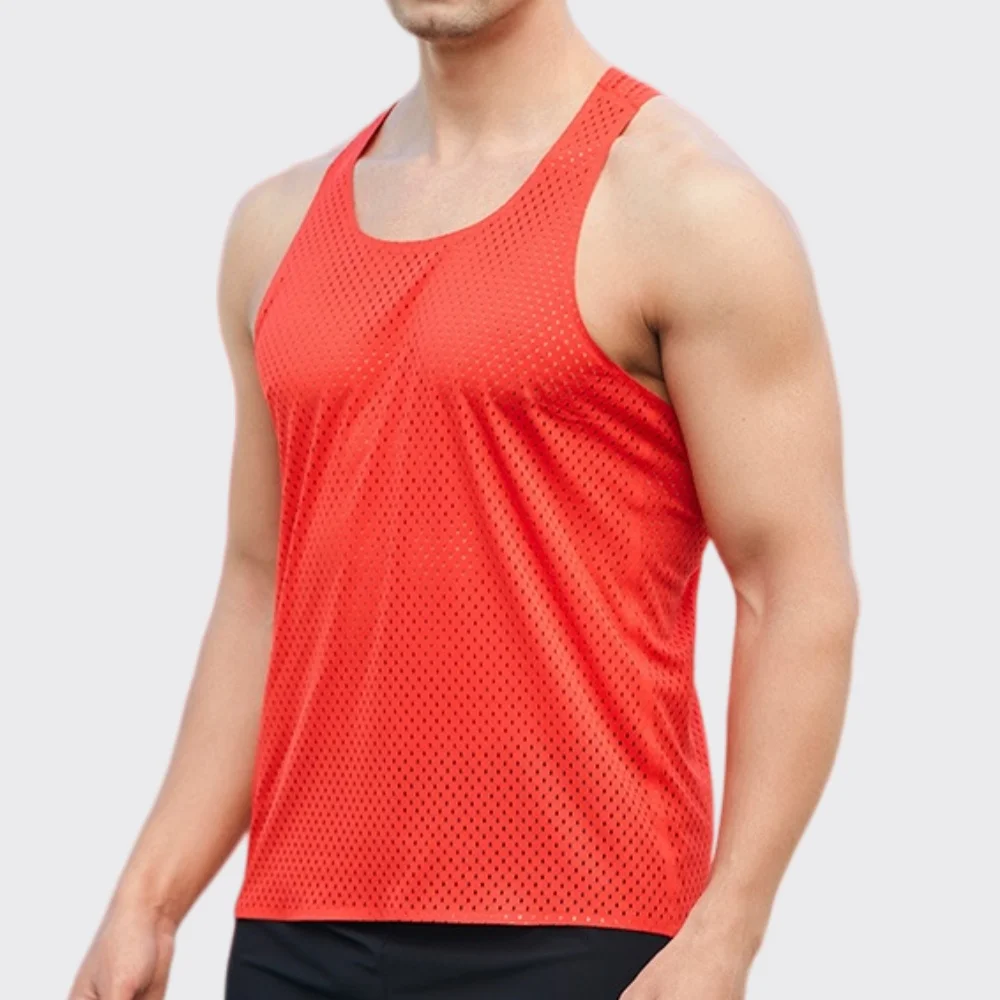 Running Sport Vest Men Quick-drying Fitness Bodybuilding Sleeveless T-shirt Male Fashion Basketball Vest Breathable Gym Tank Spo