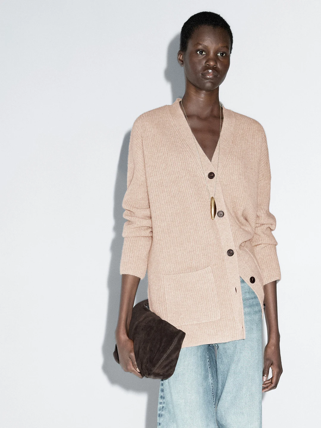 

Casual V-Ne Knitted Woolen Sweater Women's Autumn Winter New Sle Loose Fit Comfortable Sle Simple Commute Open Cardigan