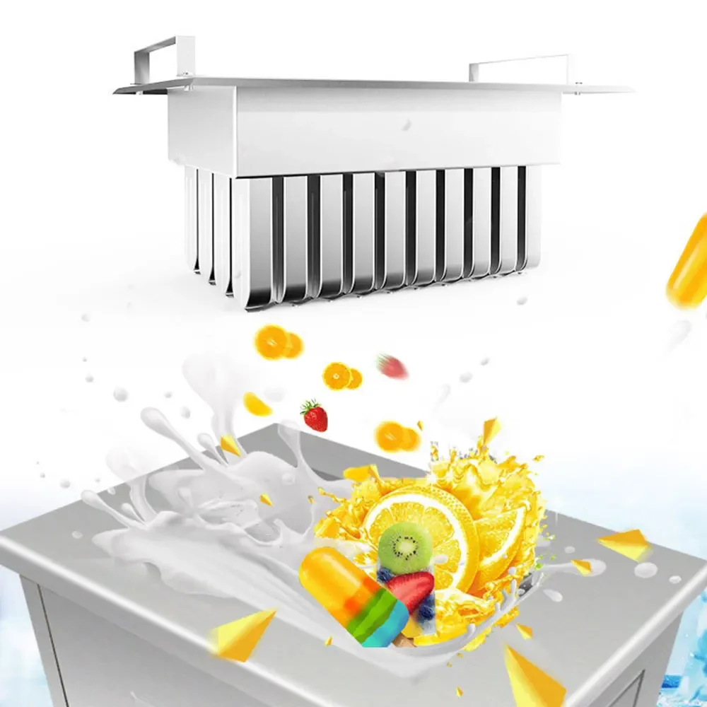 Commercial Ice Cream Machine Popsicle Machine Fully Automatic Ice Cream Maker Quick Freezer 40PCS Ice Cream Stick Making Machine
