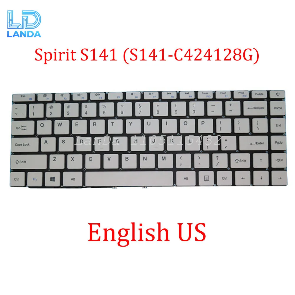 White/Black US LA KR TW Keyboard For Vinga Spirit S141 ( S141-C424128G ) English US Korean Latin America Chinese No Frame New