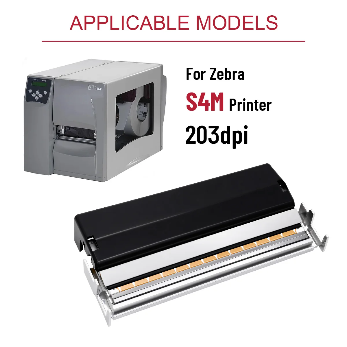 

203DPI High Clear Wear-Resistant Printhead Printer Parts for Zebra S4M G41400M Label Printer