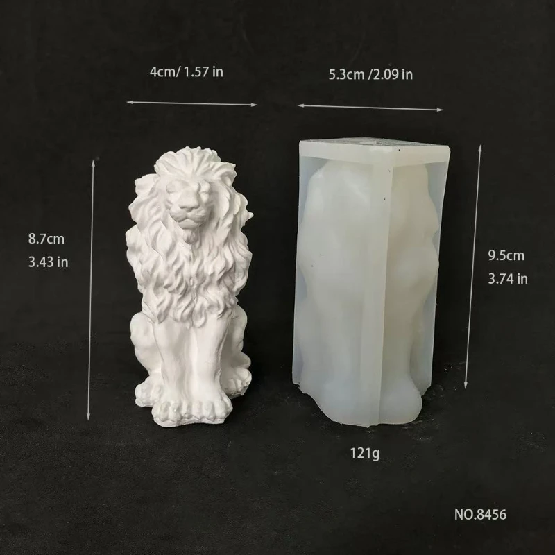 威武ライオンキングシリコンモールド3D座りライオン動物型DIYキャンドル石鹸樹脂チョコレートアイスキューブベーキングクラフトツール