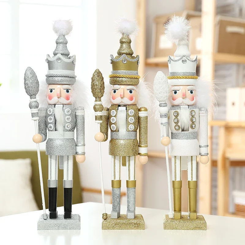 

2016 Original 42cm 3 Color Nutcracker Ornaments Wood Pure Manual Car Accessories Shiny Nutcrackers Dolls