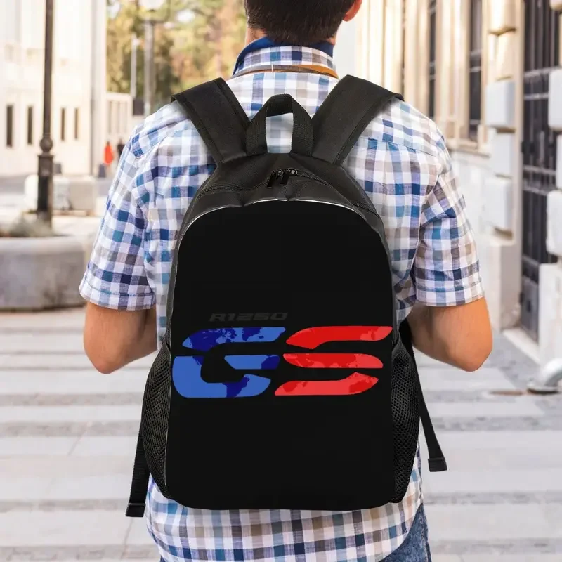 Custom GS Motorcycle Adventure Travel Backpack Men Women School Laptop Bookbag Motorrad Biker College Student Daypack Bags