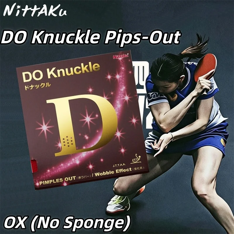 Nittaku DO Knuckle Table Tennis Rubber Pips Out OX Single Rubber Same Model as Hashimoto Honoka Ping Pong Rubber ITTF Approved