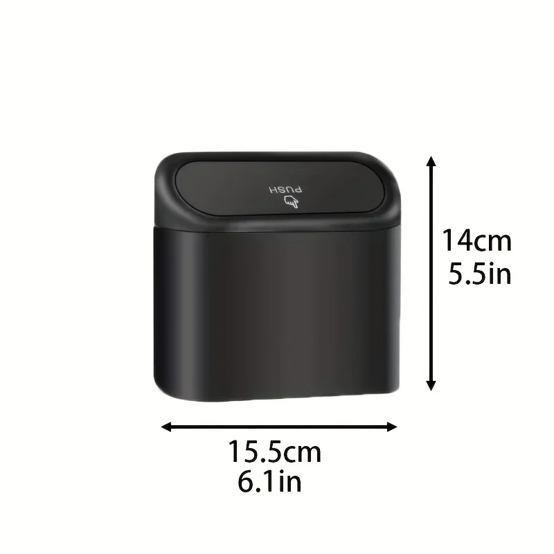 Car Mounted Garbage Bin, Side Mounted Storage Bin with Lid, Mini Storage Bag, Multi-purpose Car Seat Backrest Storage Box