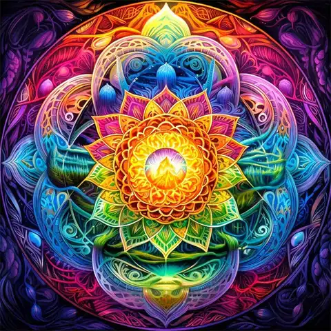 EverShine DIY Diamond Embroidery Mandalas Painting Flower Full Drill Mosaic Colorful Suitable For Adults Beginners Handicraft