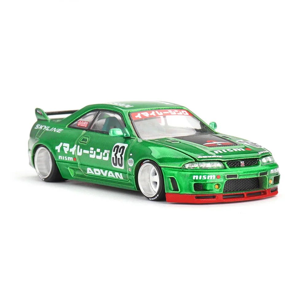 Kaido House + MINIGT Nissan Skyline GT-R (R33) Imai Racing V1 KHMG150 Car Alloy Toys Diecast Metal Model for Children