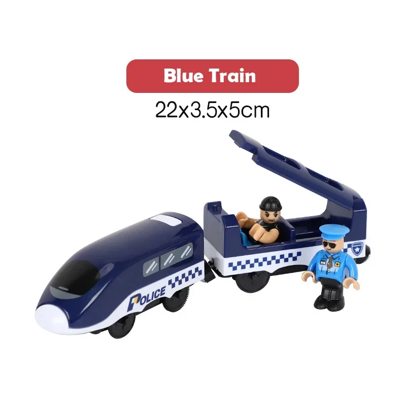 Retro Train Toy Sound, Light Electric Train Set Children's Educational Toy Train Wooden Rail Car Compatible with Wooden Track