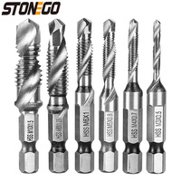 STONEGO 1PC/6PCS HSS4341 Tap Drill Bits for Woodworking - M3/M4/M5/M6/M8/M10 Metric Screw Thread