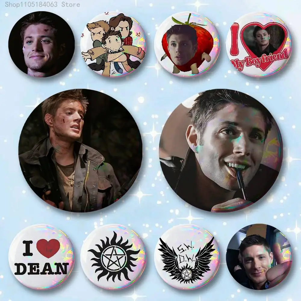 S-SupernaturalS Dean Sam Badges 25 32 44 58 75 mm Round Cosplay Pin Bag Decor Fans Collect Friends Gifts Brooch Souvenir