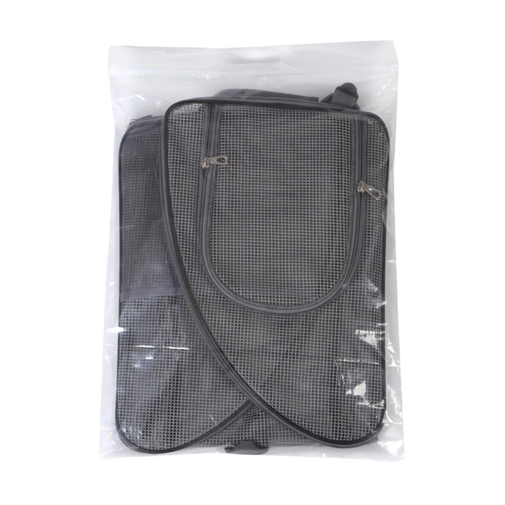 

1pc Pet Backpack Mesh Cat Bag Portable Shoulder Carrier Rollable Ventilated Strap Wear-Resistant For Dogs Cats Black