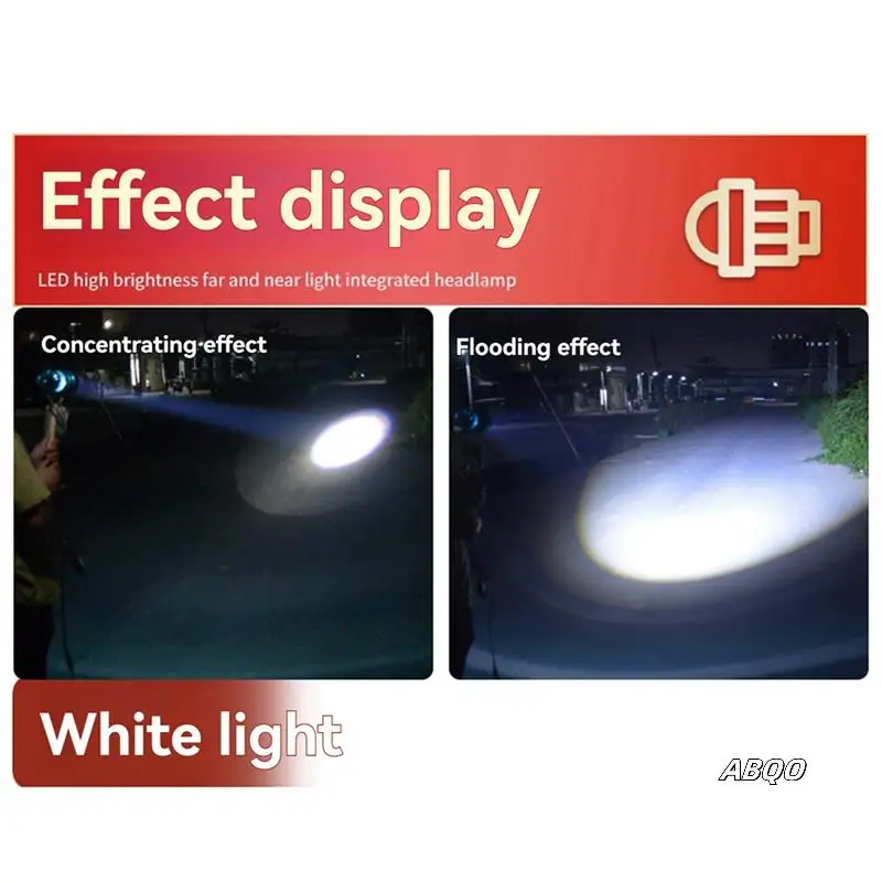 

LED Zoom Searchlight Telescopic Spotlight Long Range Spotlight Outdoor Black Pit Night Fishing Sea Mining Lamp