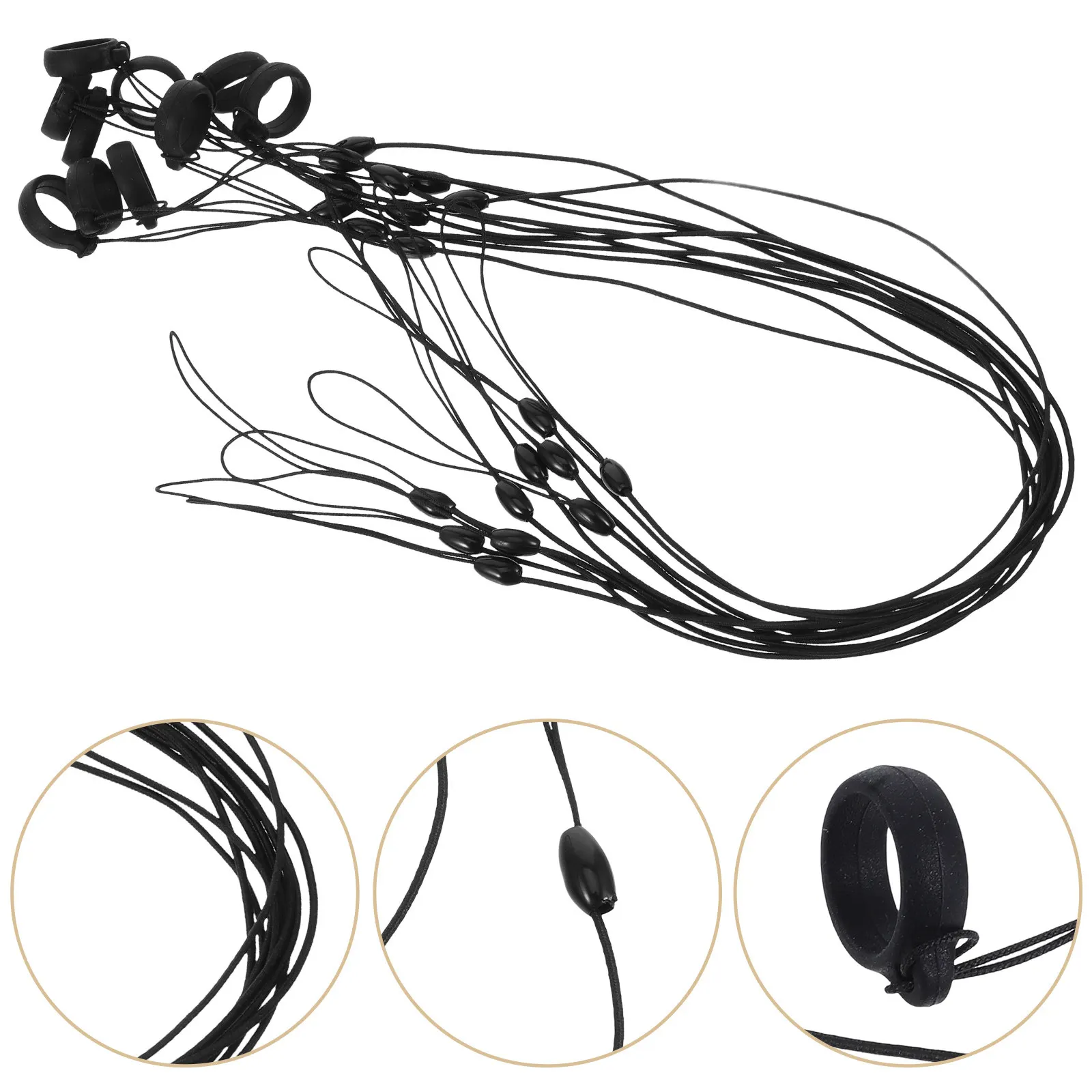 

10 шт. эластичных силиконовых держателей для ручек с защитой от потери, высокоэластичные, для офисных планшетов, блокнотов, аксессуары для письма