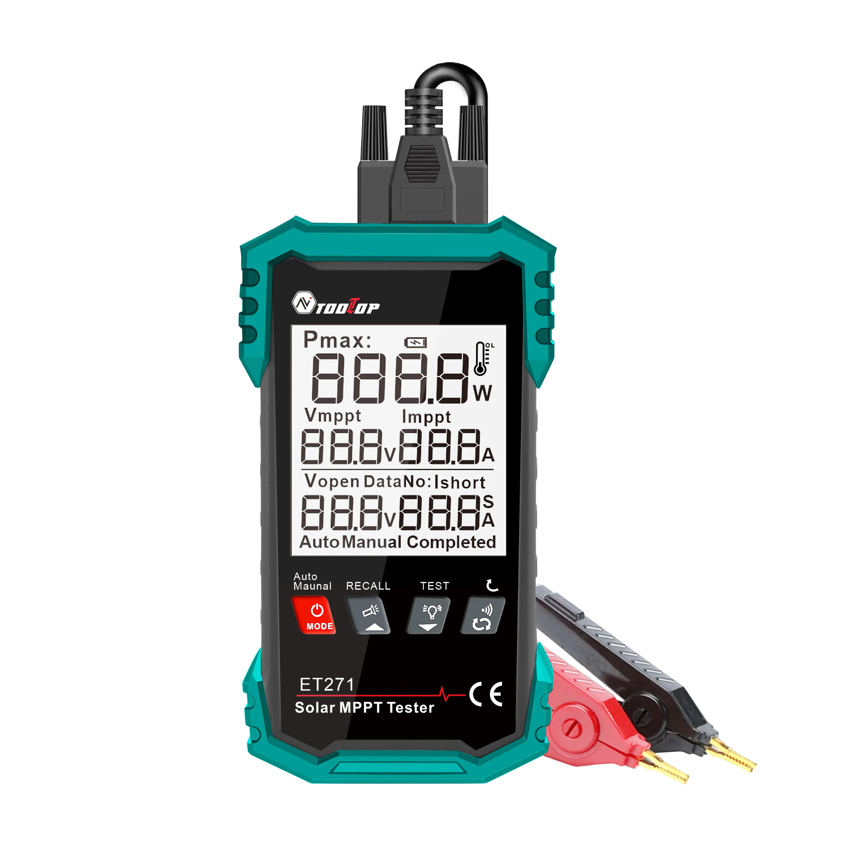 TOOLTOP panneau solaire Portable 2000W MPPT testeur stockage de données compteur d'énergie solaire photovoltaïque entretien de la batterie solaire