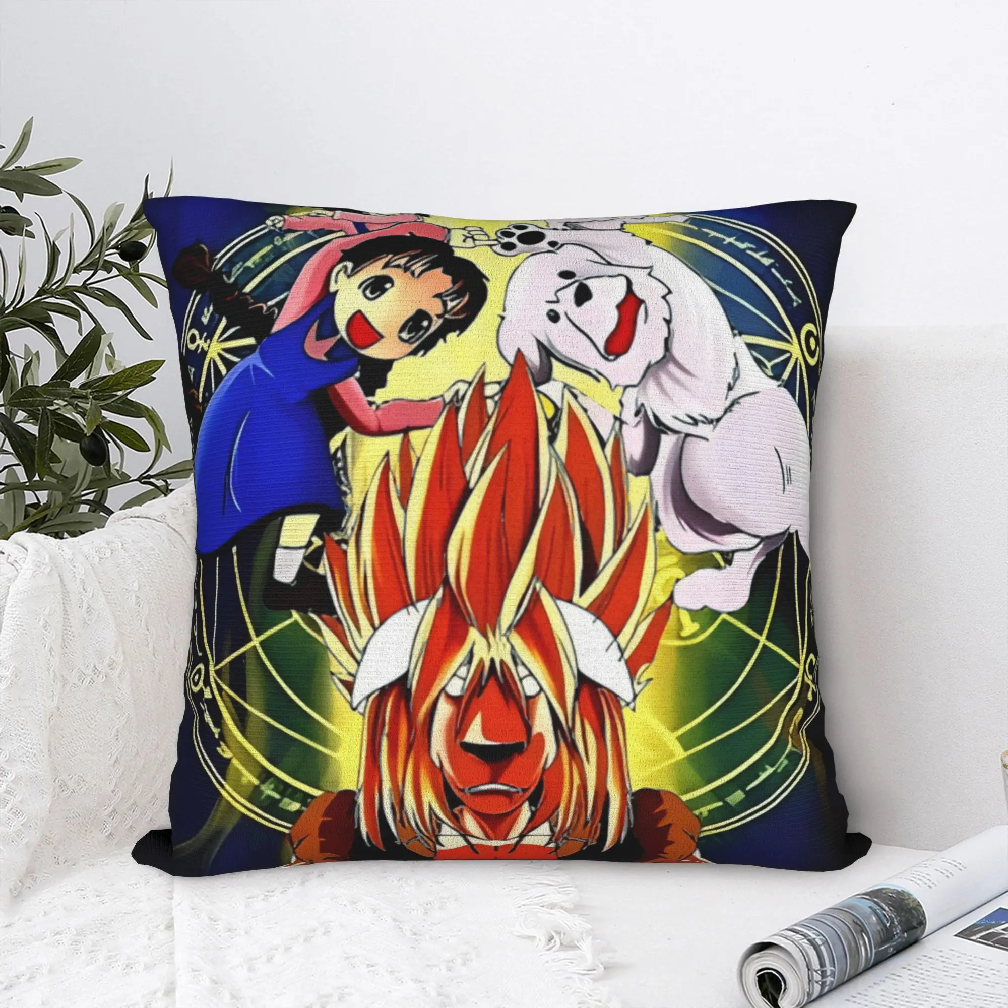 Anime Fullmetal Alchemist Pillowcase Double-sided Printing Polyester Cushion Cover Gift  Pillow Case Cover Chair Square 40*40cm
