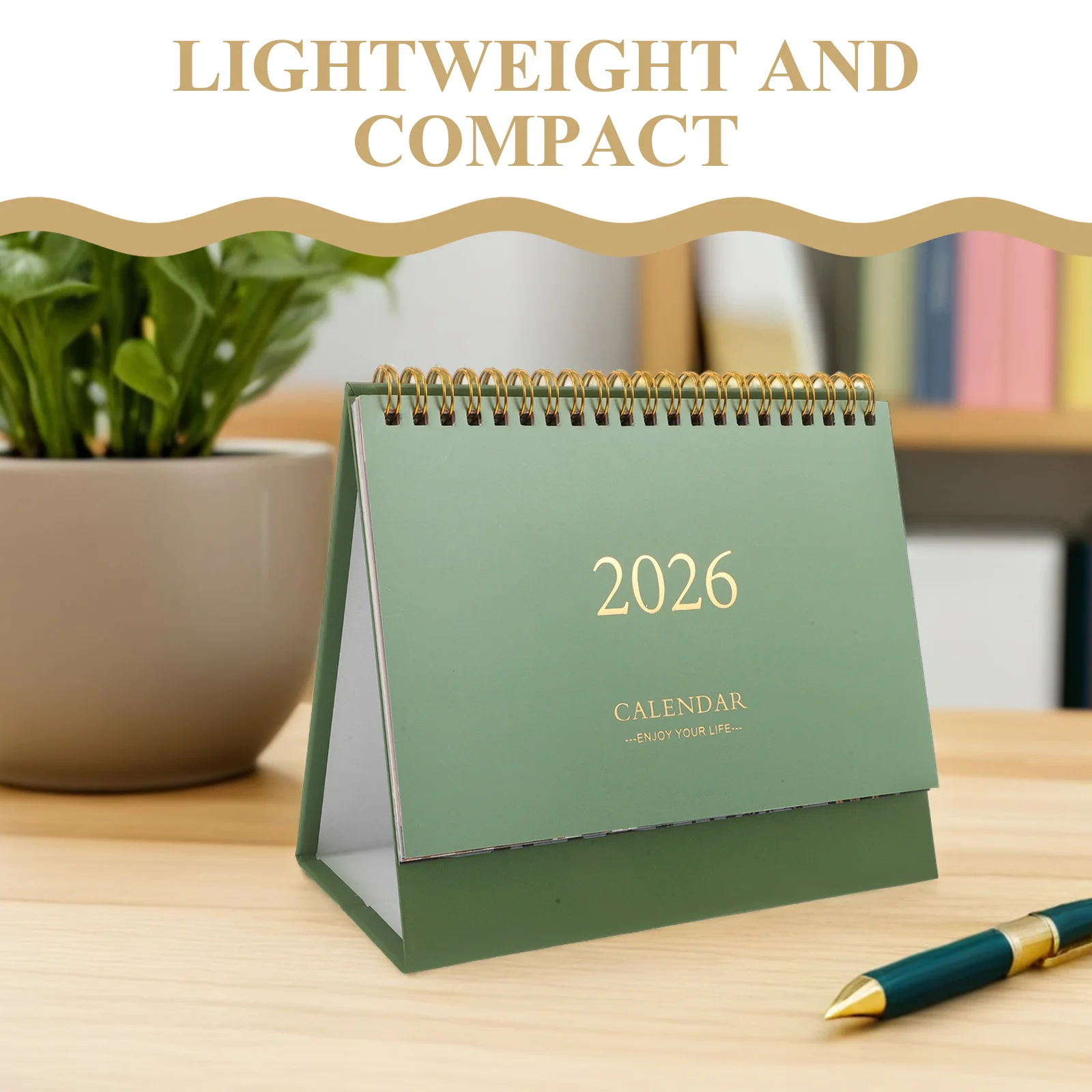 Minimalist Mini Desk Calendar 2026 Small Standing Flip Calendar Thick Paper For Office Home Decor Desktop Decoration