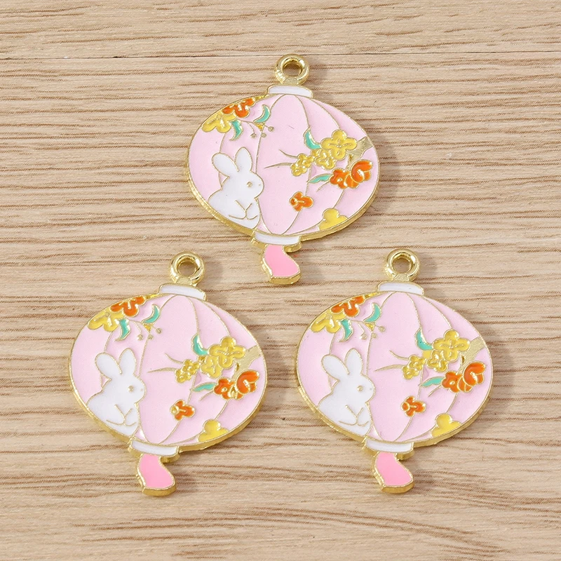 10 Stück Mix Cartoon Tier Kaninchen Charms Emaille Mid-Autumn Festival Charms Anhänger für Schmuckherstellung DIY Ohrringe Halsketten Geschenk – Detail 18