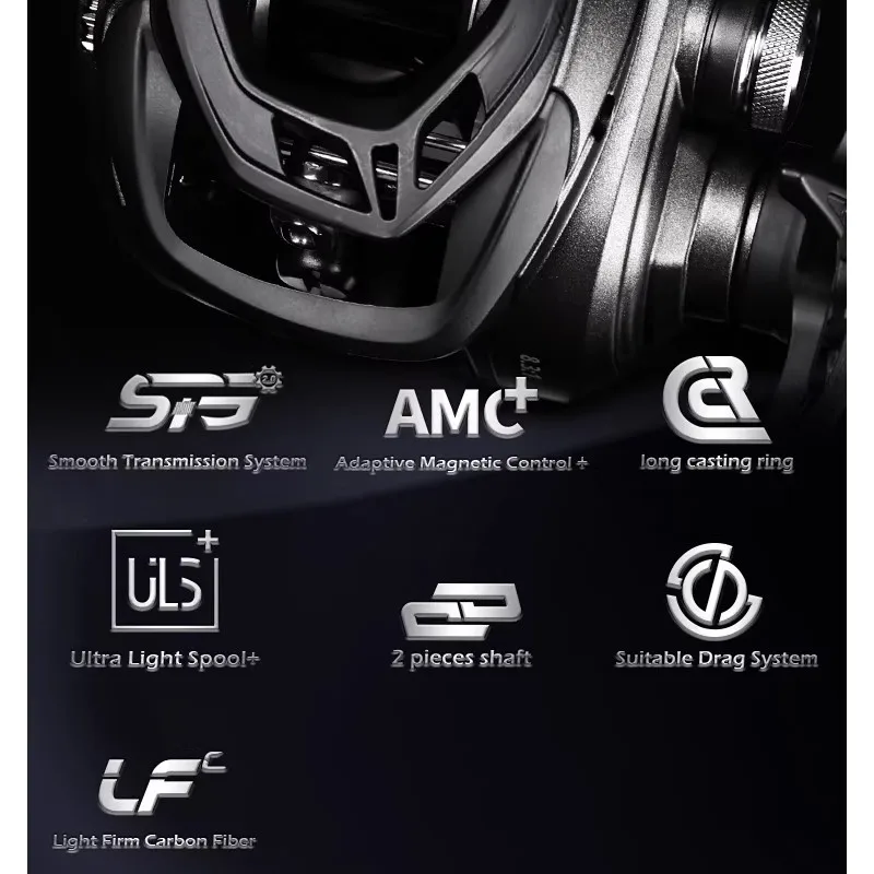 Haibo Arise Air Carrete Baitcasting Fibra Carbono 142g - imagen 2