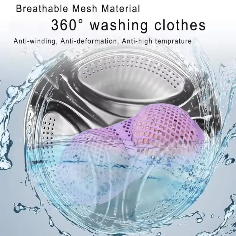Silicone Bra Wash Bag Anti-Deformation Silicone Underwear Bra Moulds Double Sided Mesh Permeable Underwear Wash Bag