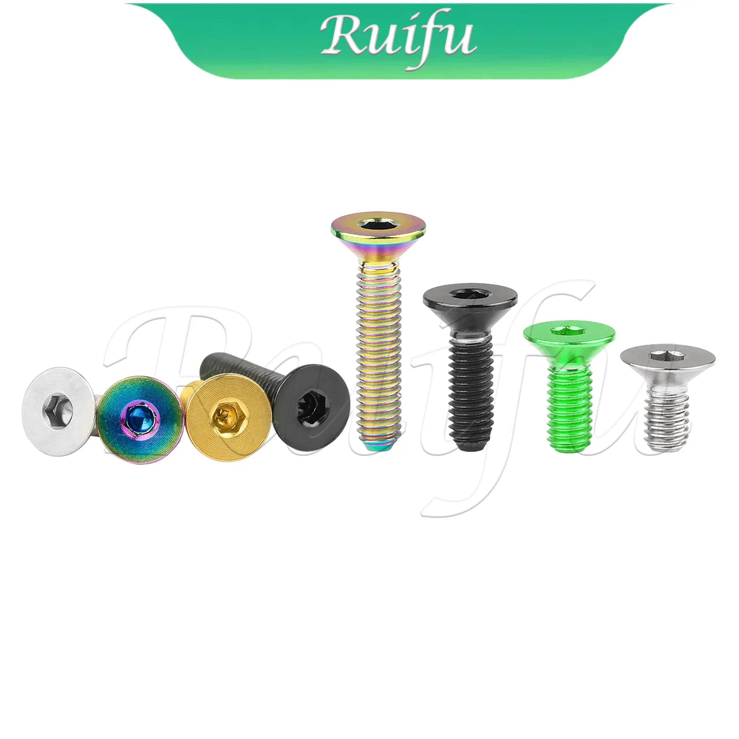 Ruifu Titanium Bolt M3 M4x6/8/10/12/15/18/20mm  Screws Thread Bolt for Bike Bicycle