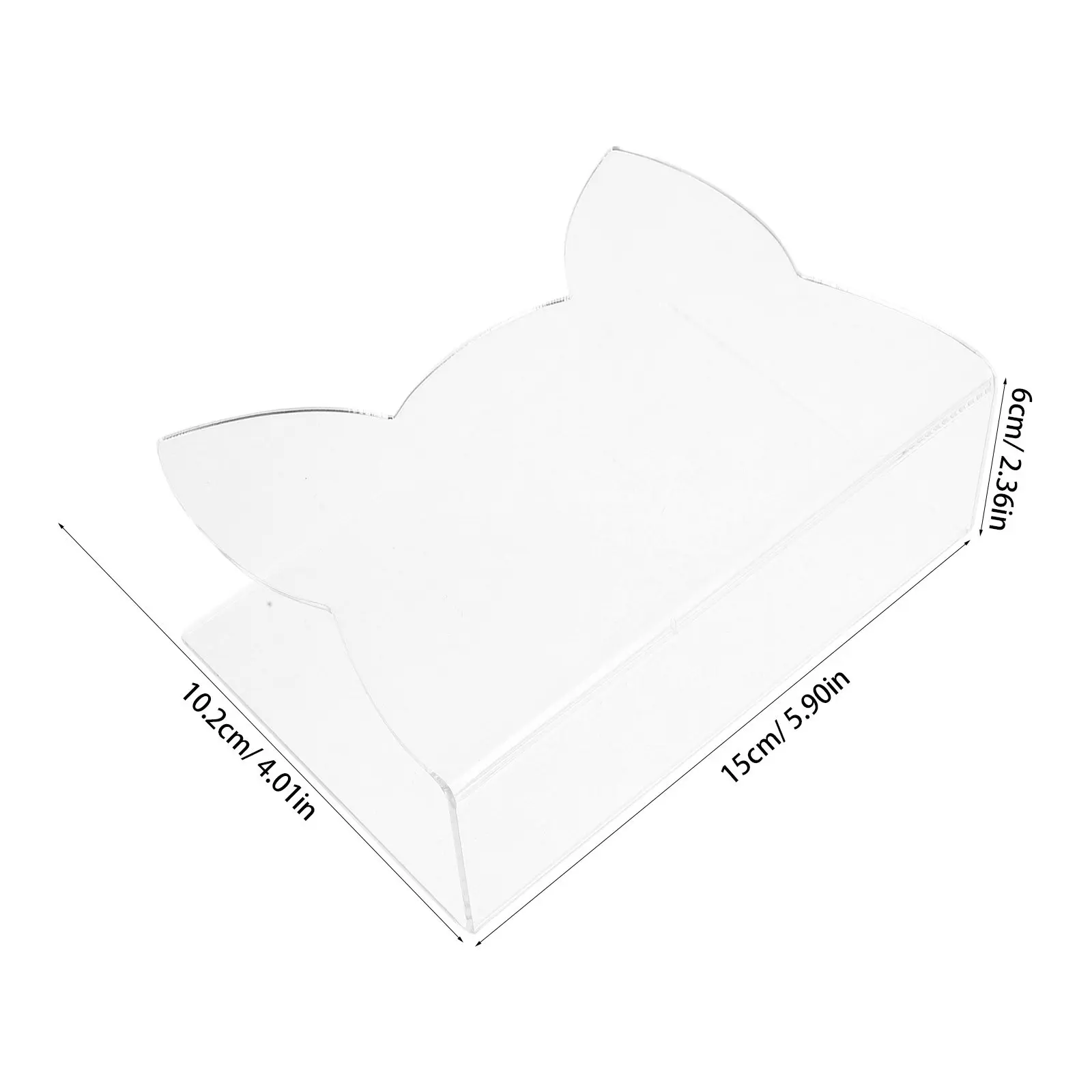 Clear Acrylic Cat Shaped Mail Holder Letter Organizer Envelope Rack Document Sorter for Desk Countertop Office Home Use
