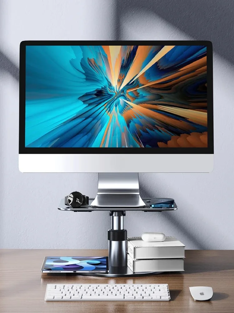 

Computer Height Stand Custom Adjustable Height Monitor Height Increase Bracket Metal Desktop Computer Screen Cushion Base Office