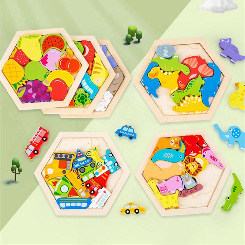 Baby Toy Wooden Jigsaw Puzzle Children's Intelligence Puzzle Development Ealy Educational For Puzzle