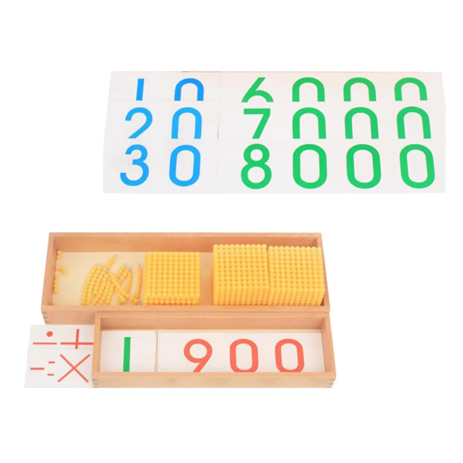 Matemática manipuladores Montessori Brinquedos, Bead Material Set para crianças