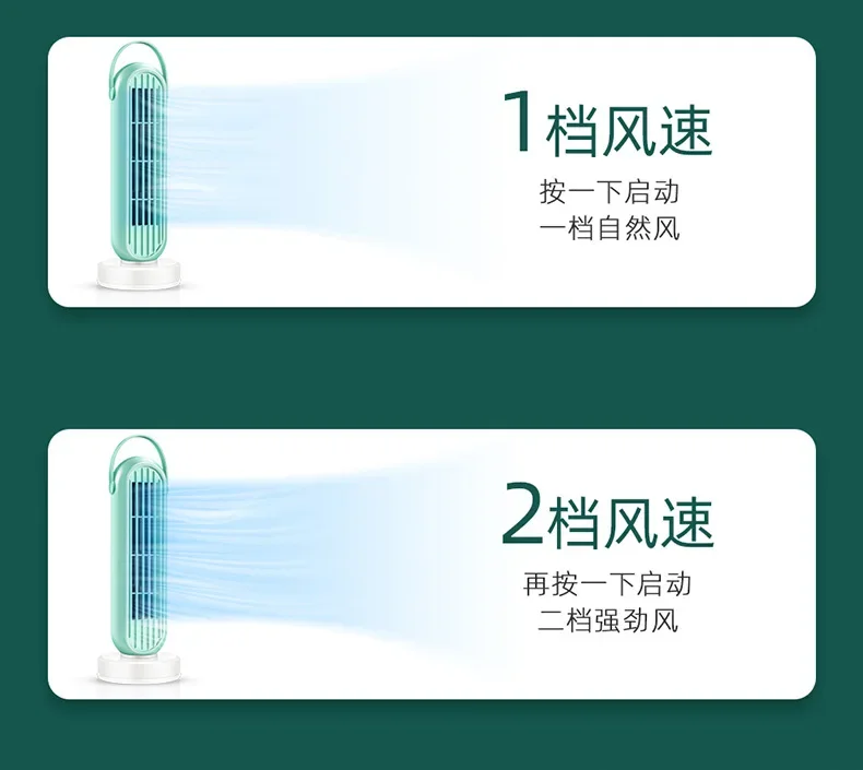 110V/220V Vintage Desktop Tower Fan with USB for Office and Home Use - Perfect Gift