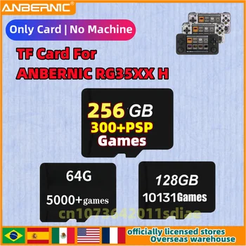 ANBERNIC RG35XX H Memory Card TF Card Pre-installed Game 256G 300+ PSP Games Handheld Game SD Card for PSP DC SS PS1