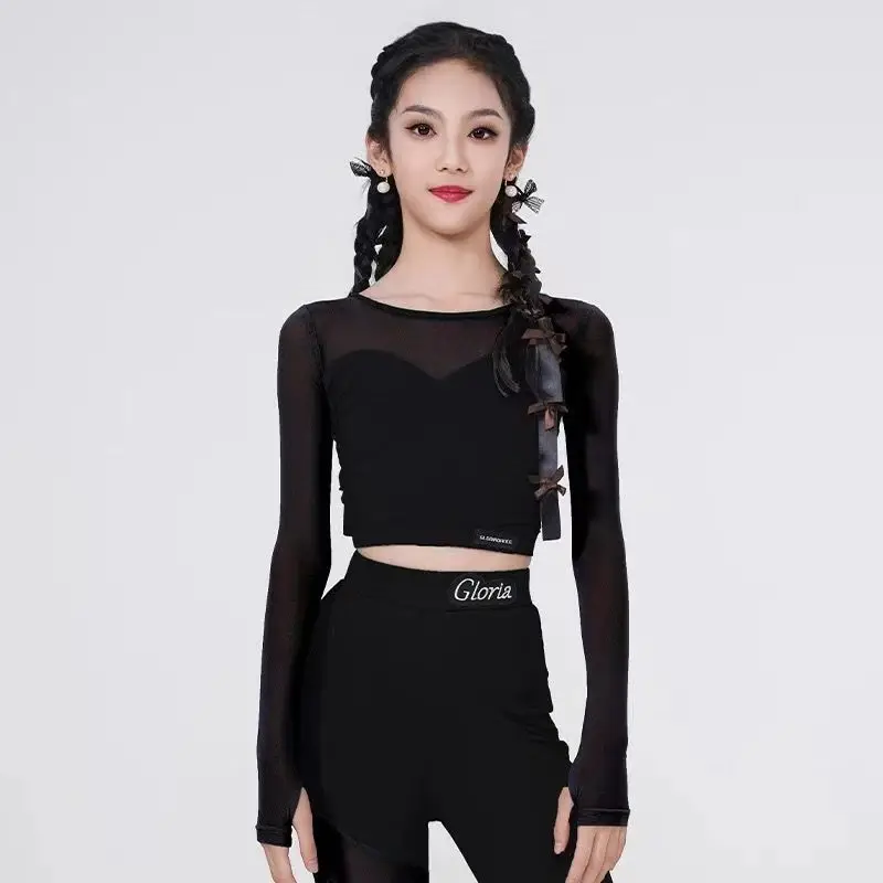 

2026 Latin Dance Training Costume Girl New Children's Performance Costume Competition Regulations Latin dance dress