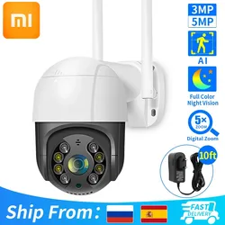 Xiaomi-cámara inteligente PTZ 4K de 8MP, videocámara con Wifi, Zoom Digital 5x, detección humana IA, ONVIF, inalámbrica, CCTV, IP, protección de seguridad Iptv